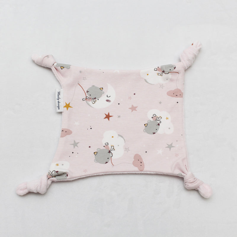 Doudou plat "Ourson rose"