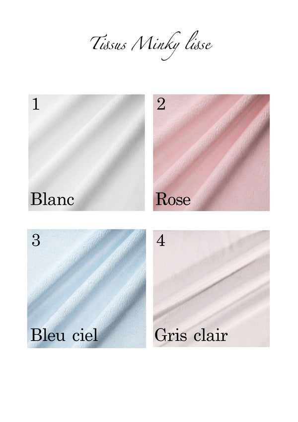 Doudou plat "Ourson rose"