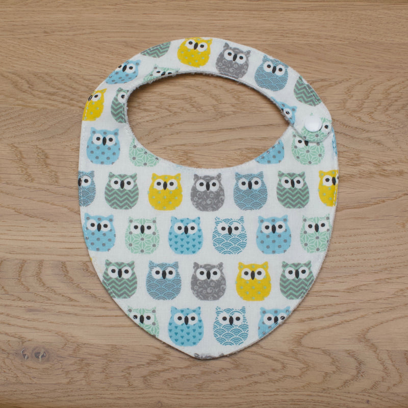 Bavoir naissance "Hibou"