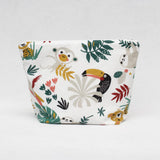 Trousse de rangement "Tropical, fond blanc"