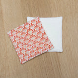 Coton lavable "Eventail orange"