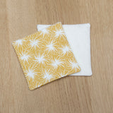 Coton lavable "Artifice jaune"